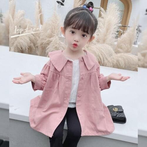 Girls' coat 2021 new spring and autumn girls' baby windbreaker 6 fashionable Princess childrens clothes baby girl jacket