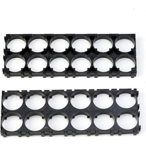 18650 2*6 Batteries Holder Bracket Cell Safety Anti Vibration Plastic Cylindrical Battery Brackets For 18650 Lithium Batteries