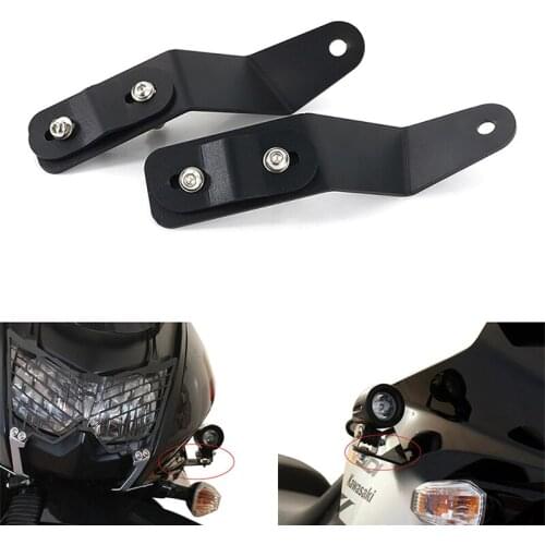 Fit For Kawasaki KLR 650 2008-2018 KLR650 CNC Pair Of Auxiliary Light Bracket Lamp Mount Additional Lights Bracket