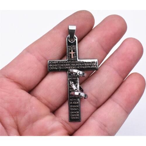 High Quality Black Gold Metal Cross Pendant Accessories Making Handmade necklace Jewelry 2pcs