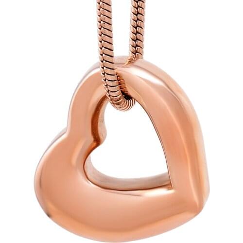 Hollow Heart Urn Necklace for Ashes Pendant Locket Stainless Steel Keepsake Memorial Cremation Jewelry for Men Women