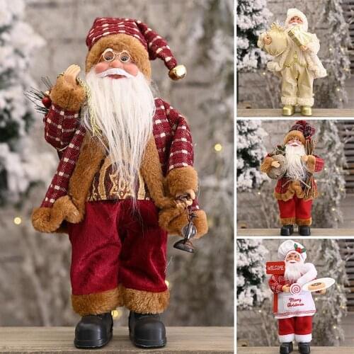 Santa Claus Decoration Decorative Desktop Santa Claus Figure Portable Lifelike Santa Doll Figurine Perfect Ornament dropshipping