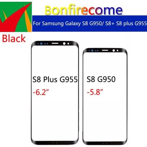 10pcs\lot For Samsung Galaxy S8 G950 G950F G950U Touch Screen Front Panel Glass Lens LCD Outer Glass For S8+ S8 plus G955F G955