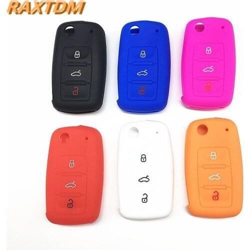 Silicone car key cover case For Volkswagen VW polo passat b5 golf 4 5 6 jetta mk6 tiguan Gol CrossFox Plus Eos Scirocco Beetle