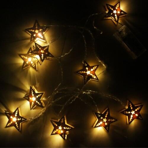 LED star lamp love light lantern wooden decorative bar shopping mall room festival lamp string battery