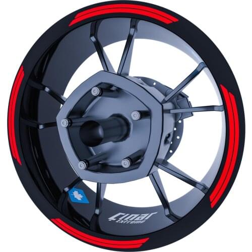 Reflective Red Double Stripe Rim Tape Wheel Stripes Decals Sticker CinarExtreme