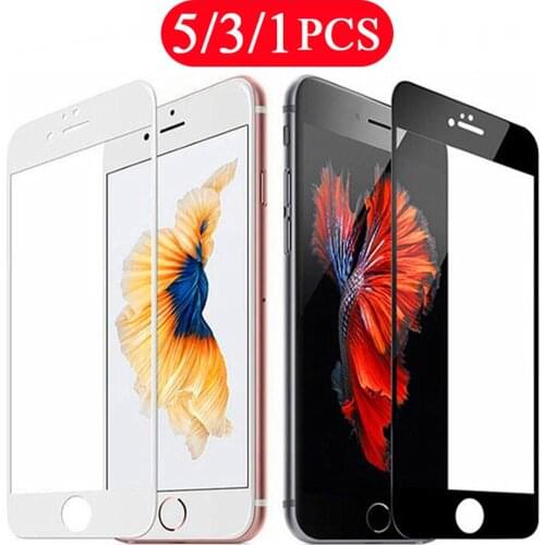 5/3/1Pcs cover tempered glass for iphone SE 2020 11 pro X XS MAX XR 8 7 6 6s plus phone screen protector protective film glass