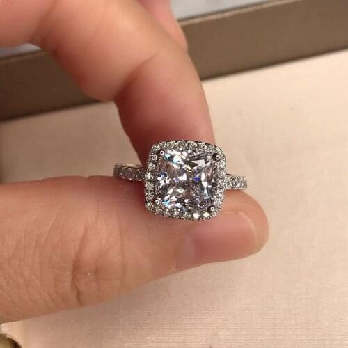 Brand Rings For Women S925 Sterling Silver Diamond Luxury Fine Jewelry Bridal Wedding Romantic Accessories Drop Shipping