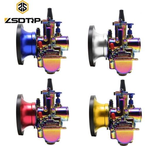 ZSDTRP 2T 4T Multicolour Motorcycle Carburetor 21/24/26/28/30mm PWK Carburetor with Air Filter For ATV Buggy Quad Dirt Bike