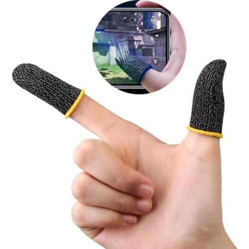 1 Pair Gaming Finger Sleeve Breathable Fingertips For PUBG Mobile Games Touch Screen Finger Cots Cover Sensitive Mobile Touch