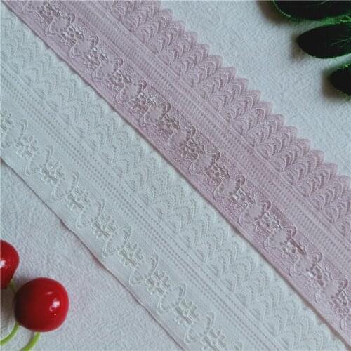 11-5 5cm S1500 White High Quality Elastic Lace Decoration Sewing Dress Wedding Decoration with DIY Handcraft