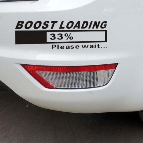 2 Colors Turbo BOOST LOADING Car Stickers for All Car exterior accessories