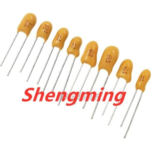 20pcs 25V 1UF 2.2UF 3.3UF 4.7UF 10UF 22UF 33UF 47UF 25V 104 105 106 225 226 475 476 Tantalum Capacitor