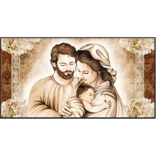 5D DIY diamond painting Religion Holy family Diamond Embroidery Full round Drill Cross Stitch Mosaic Crafts Kits Home Decor A854