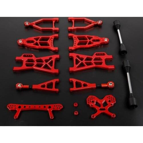 CNC aluminum Extended Front and Rear Upper and lower Suspension A-Arm kit for 1/5 HPI KM Rovan Baja 5B 5T 5SC