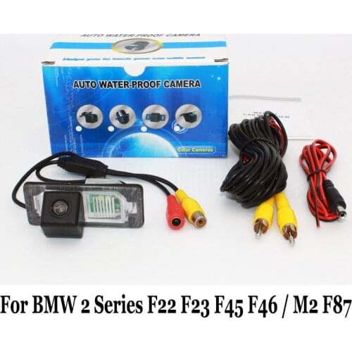 Car Rearview Camera For BMW 2 F22 F23 F45 GT F46 M2 F87 / RCA AUX Wire Or Wireless Night Vision Auto Reverse Parking Camera