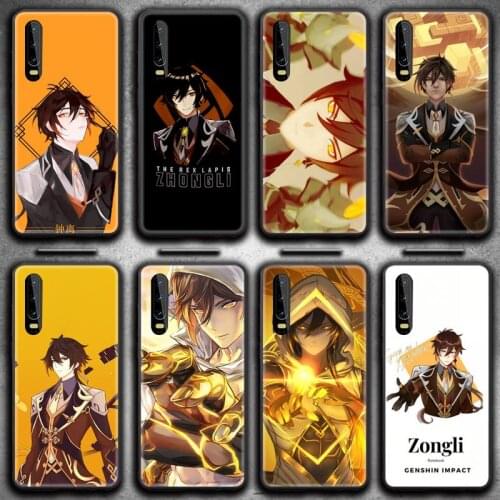 Zhongli Genshin Impact Phone Case for Huawei P20 P30 P40 lite E Pro Mate 40 30 20 Pro P Smart 2020