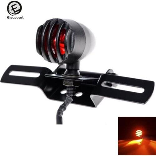 EE support Retro cool black taillight motos motorbike refit aluminum brake lights DC12V/20W motorcycle accessories XY01