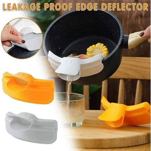 TPR Duckbill Pots Anti-sprinkler Soup Pourer Guide Round Edge Funnel Leakproof Liquid Deflector Kitchen Specialty Accessories