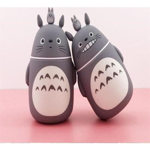 Creative Childre Cute Totoro Glass Water Bottle Double Heat-resisting Drinking Cartoon Style Glass Cup Leak-proof Student Bottle