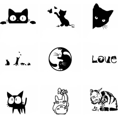 Cute Cat Car Stickers And Decals Wrap Vinyl Animals Auto Products For Cars Windows And Body Decoration stickers on the car