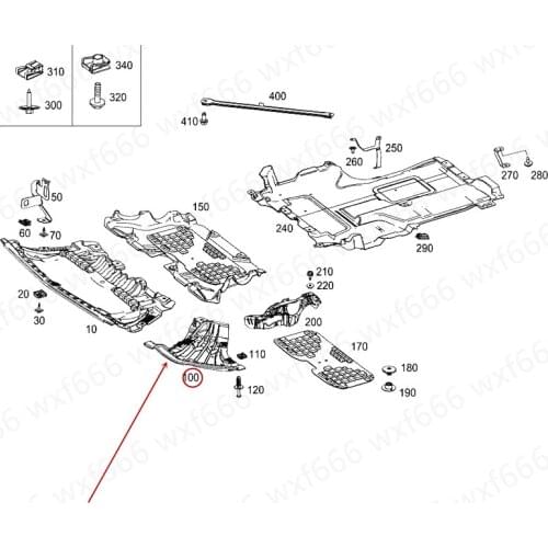 Car Engine guard Bottom fender Suitable for Class E W213 E180 E200 E250mer ced es-be nzE300L Bottom cover Underbody trim