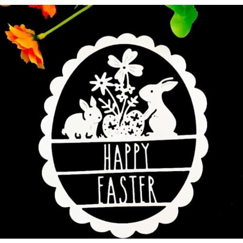 Easter Rabbit Wreath Metal Cutting Dies Stencil Scrapbooking DIY Album Stamp XX9B