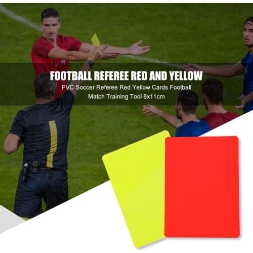 Durable Red Card Multi-function 3.2x4.3 inch Soccer Referee Red Yellow Cards for Football Match Training Referee