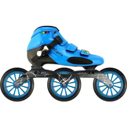 JK 3*125mm Wheels MCgala Professional Inlines Speed Skates Carbon Fiber Shoes Kids Adult Roller Skates Racing Rollerblade SH42