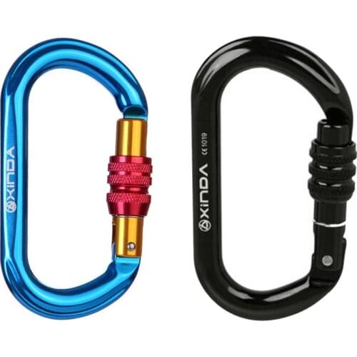 25KN Outdoor Professional Carabiner O Shape Safety Master Lock Rock Climbing Buckle Equipment Drop Shipping
