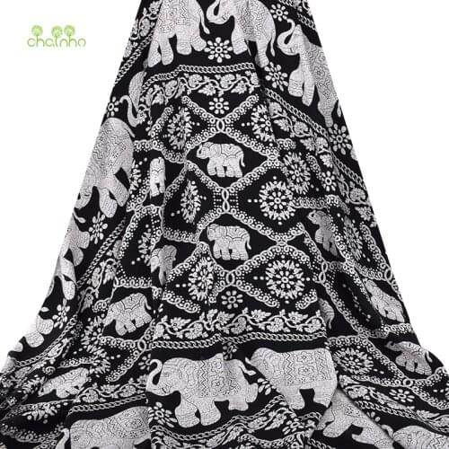 Chainho,Elephant Series/Summer Apparel Cotton Fabric/Printed Imitation Silk/For Baby&Children Skirt/Dress/Shirt Material Pcc067