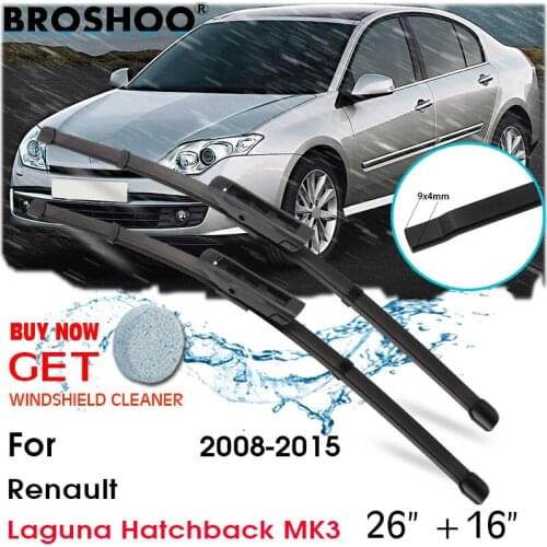 Car Wiper Blade Front Window Windscreen Windshield Wipers Blade Accessories For Renault Laguna Hatchback MK3 26''+16'' 2008-2015