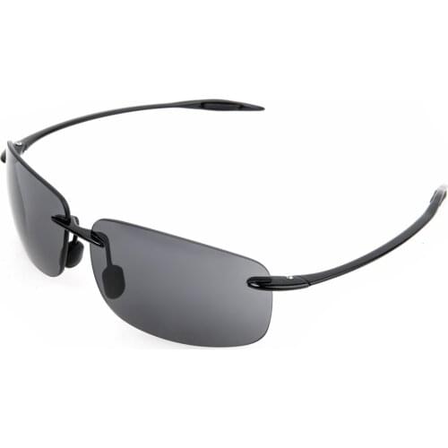 Vazrobe (10g) Rimless TR90 Sunglasses Men Women Driving Sun Glasses Man Nylon Lens Anti Explosion Anti Polar UV400 Brown Black