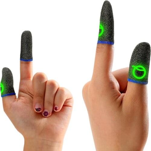 Luminous Thumb Glove For Games Mobile Phone Gaming Controller Finger Game Fingertip Gloves Touch Screen Mini Sleeves Breathable