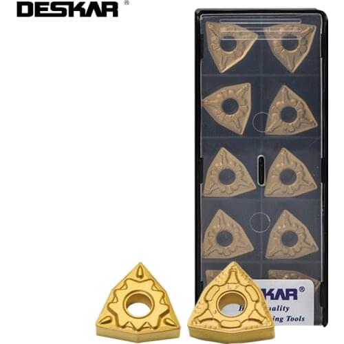 10PCS DESKAR WNMG080404 WNMG080408 WNMG080412 TM MT HQ CM LF9018 Carbide Inserts CNC Turning Tools Lathe Cutting Tools For Steel