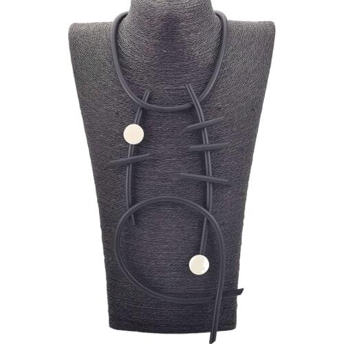 UKEBAY New Original Pendant Pecklaces For Women Sweater Chains Rubber Jewelry Festival Gift Ethnic Necklace For Clothes Jewelry