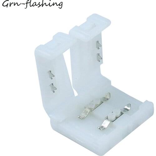 1/5/10Pcs 10mm 2pin Connector Adapter N Shape PCB Board Connectors For 5050 5630 5730 Single Color LED Strip Light