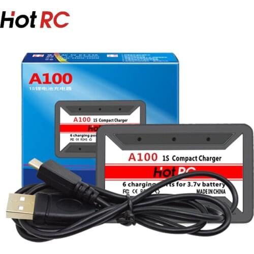1pcs Hotrc A100 6 In 1 3.7V 6-Ports Lipo Battery Charger With USB Interface For Hubsan X4/Q4/H107L/H107C WLtoys