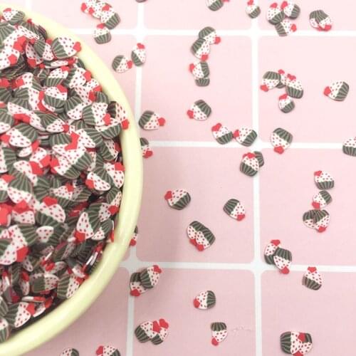 100g/bag Charms Clay Sprinkles Cake Slices Fluffy Mud Clay Toys Nail Art Decorations DIY Craft Cake Dessert Deco:5mm
