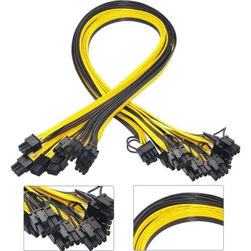 6 Pcs 8 Pin PCI-e Graphics Cables GPU Power Cable 50cm For Graphic Cards Mining Server Adapter Board