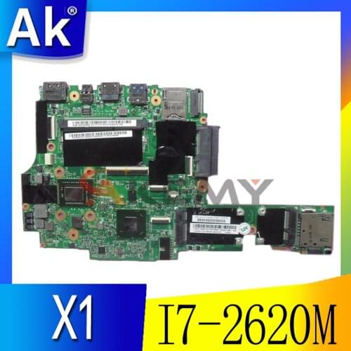Akemy FRU 63Y1680 For lenovo thinkpad X1 systems board 48.4N405.021 SR041 I7-2620M cpu onboard DDR3 QM67