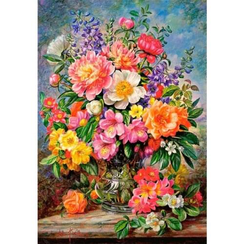 Bright Flowers 5D Full Drill Diamond Painting Embroidery Cross Stitch DIY Decor M68E