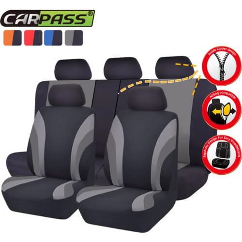 Car-pass 7 Color Universal Car Seat Cover Full Seat Covers Rear Seat Cover For40/60 50/50 Sedans Auto Interior Accessories