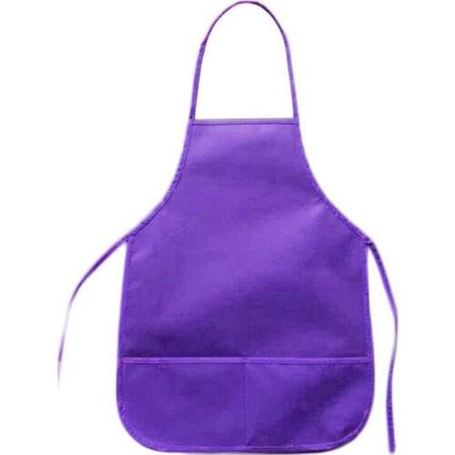 Kids Children Non-woven Fabric Pocket Apron Kitchen Painting DIY Art Class Cover Household Cleaning Tools