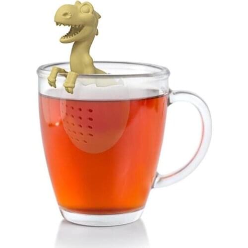 Dinosaur Tea Strainer Silicone Tea Set High Temperature Tea Infuser Leaf Herbal Spice Coffee Filter Reusable Filter Tea Drain