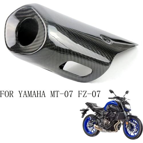 For YAMAHA MT-07 FZ-07 2014 2015 2016 2017 Motorcycle Exhaust Muffler Carbon Fiber Protector Heat Shield Cover Guard Anti-scaldi