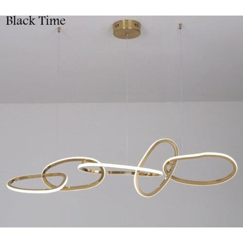 Home Lights LED Chandeliers 5 Rings Creative Chandelier Lamps for Living Room Dining Room Bedroom Kitchen Lights Indoor Lighting