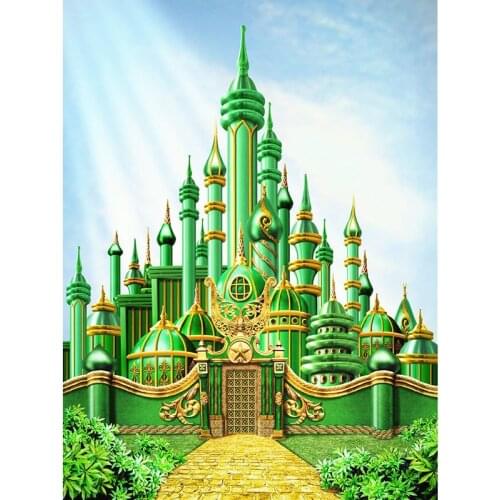 GATYZTORY 5D Diamond Painting Castle Landscape Full Square Drill Diamond Embroidery House Sale Cross Stitch Home Decoration