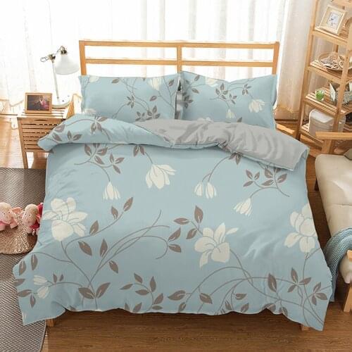 Summer Selling Printed Bedding Sets Home Quilt Cover and Pillowcase 2/3pcs High Quality Lovely Pattern with Tree Flower Women