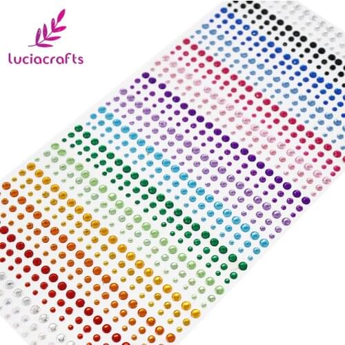 Lucia crafts Colorful Self Adhesive Nail Rhinestones DIY Phone Car Decoration Stickers Scrapbooking C0801